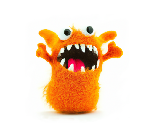 AI generated 404 Monster in White.